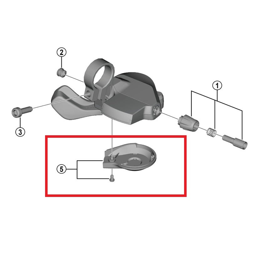 Onderste Afdekking voor Versnellingsschakelaar SHIMANO CUES SL-U4000 Links