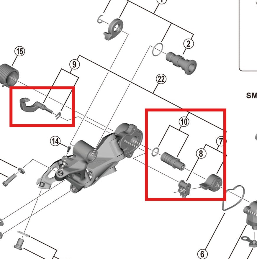 Kædestabilisatorsæt SHIMANO RD-M9120-SGS