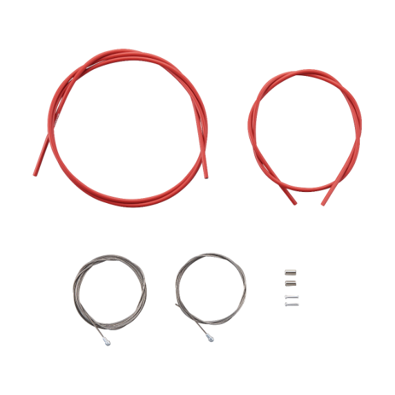 Kabel- en Remhoezenkit SHIMANO PTFE Rood