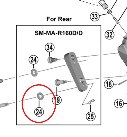 Podložka SHIMANO pro adaptér 160 mm