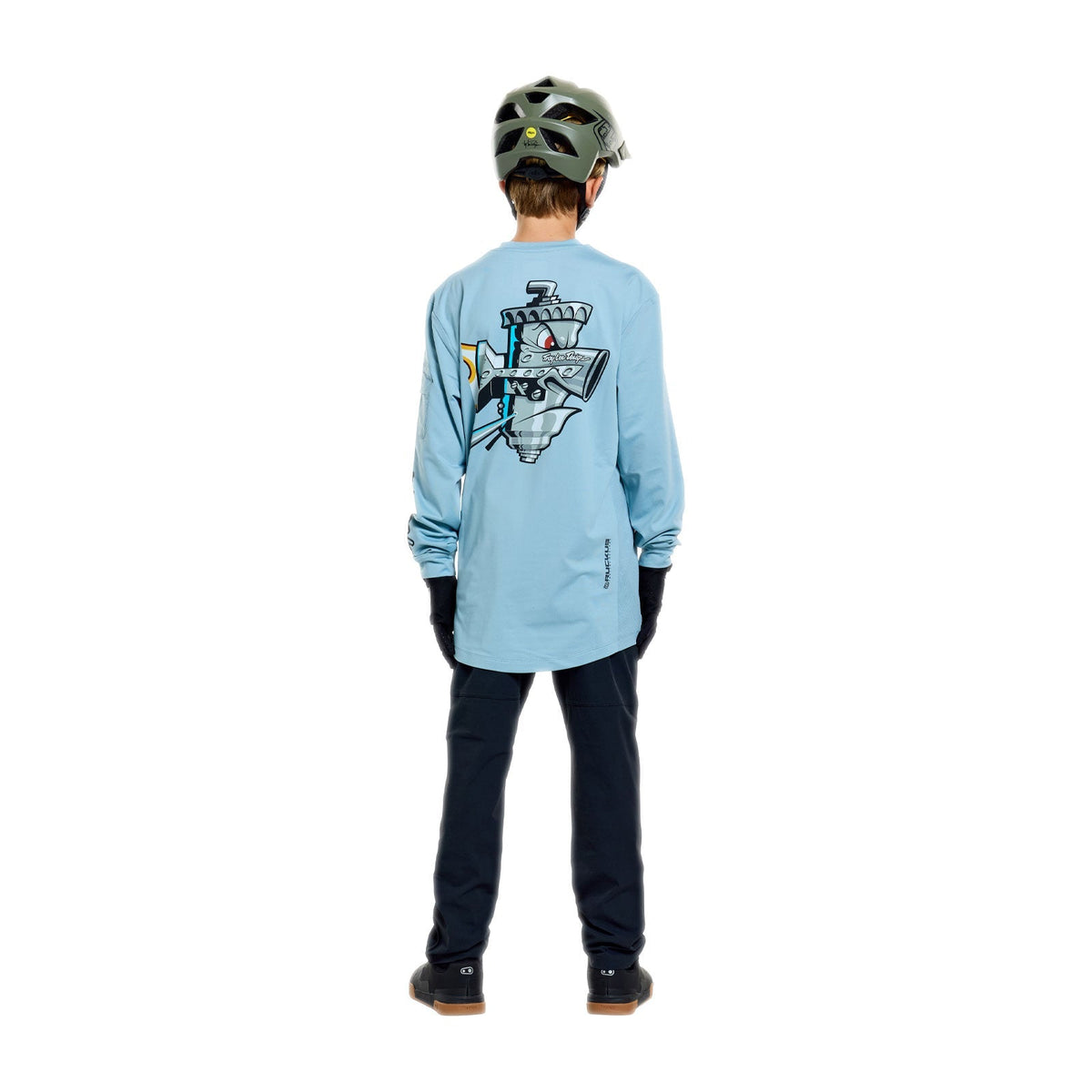 Tröja TROY LEE DESIGNS RUCKUS RIDE CARBS Junior Långa Ärmar Blå