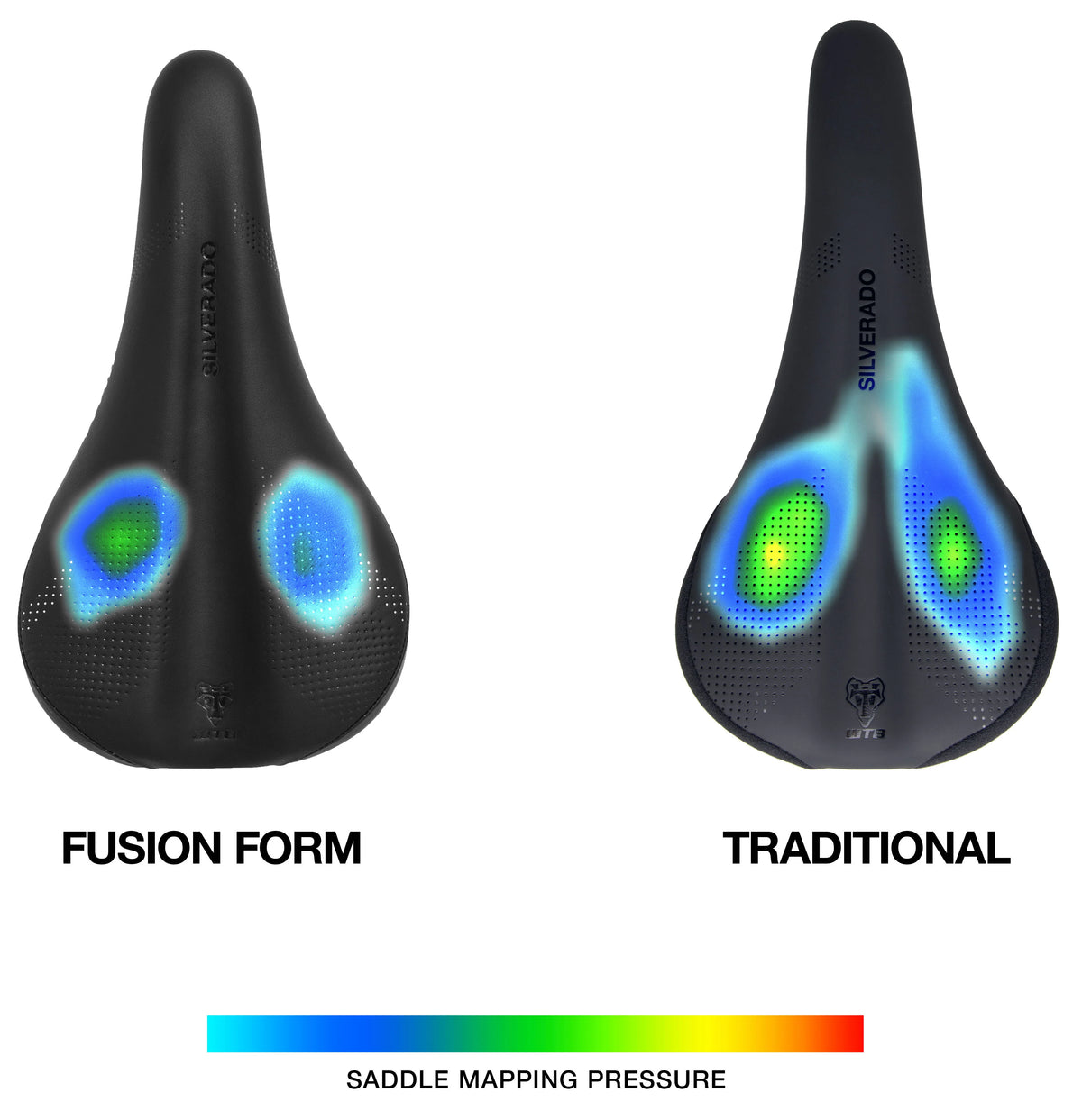 WTB SILVERADO FUSION FORM Medium 142mm Titanium Rails Saddle