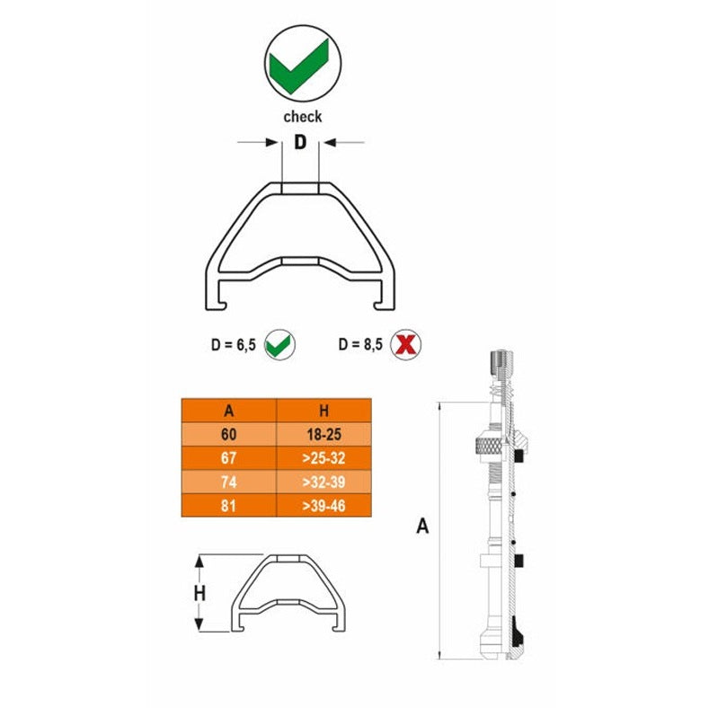 SKS GERMANY AIRSPY TL M 67 mm 2-Valve Pressure Monitor Kit
