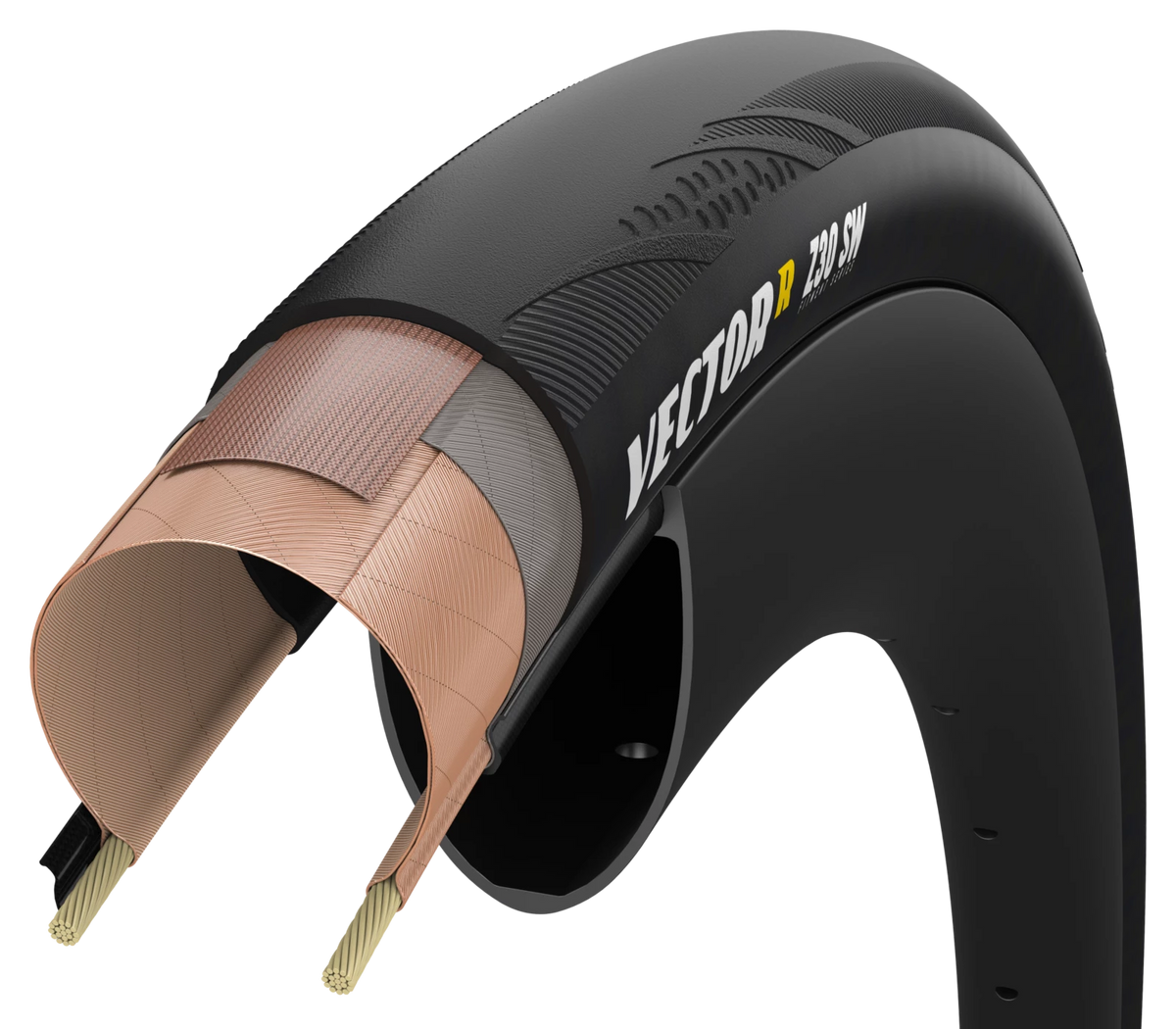 ZIPP GOODYEAR VECTOR R SW Tubeless Ready-dæk sort