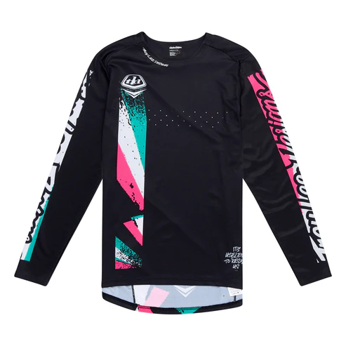 Φανέλα TROY LEE DESIGNS SPRINT FULL PULL Μακριά Μανίκια Μαύρο
