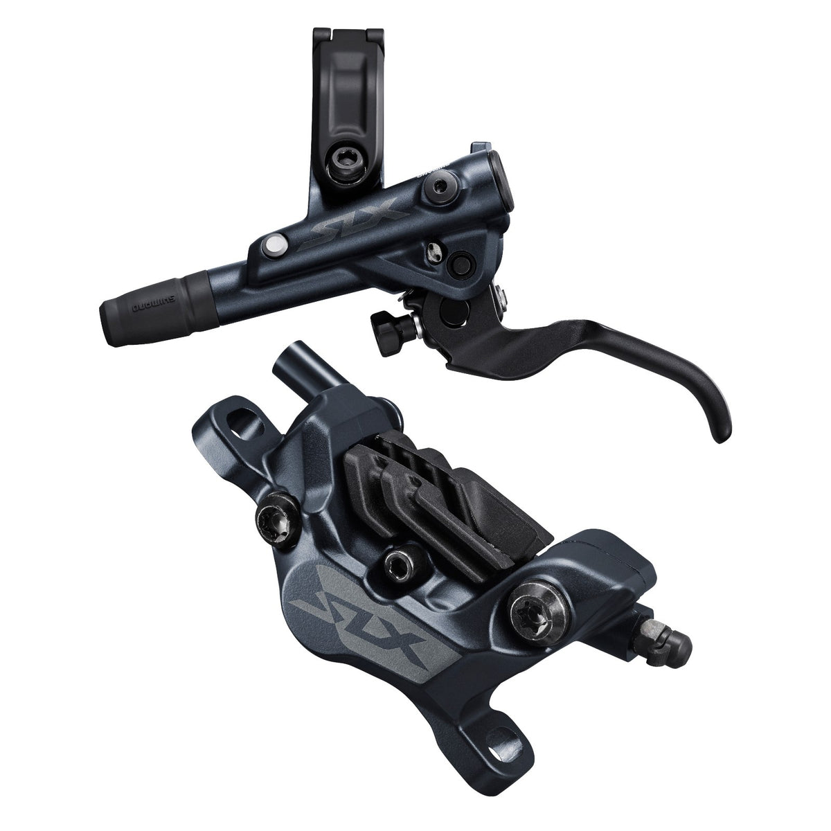 Bremsesæt SHIMANO SLX M7120 4 Stempler J-KIT Uden Skive Ventilerede Bremseklodser