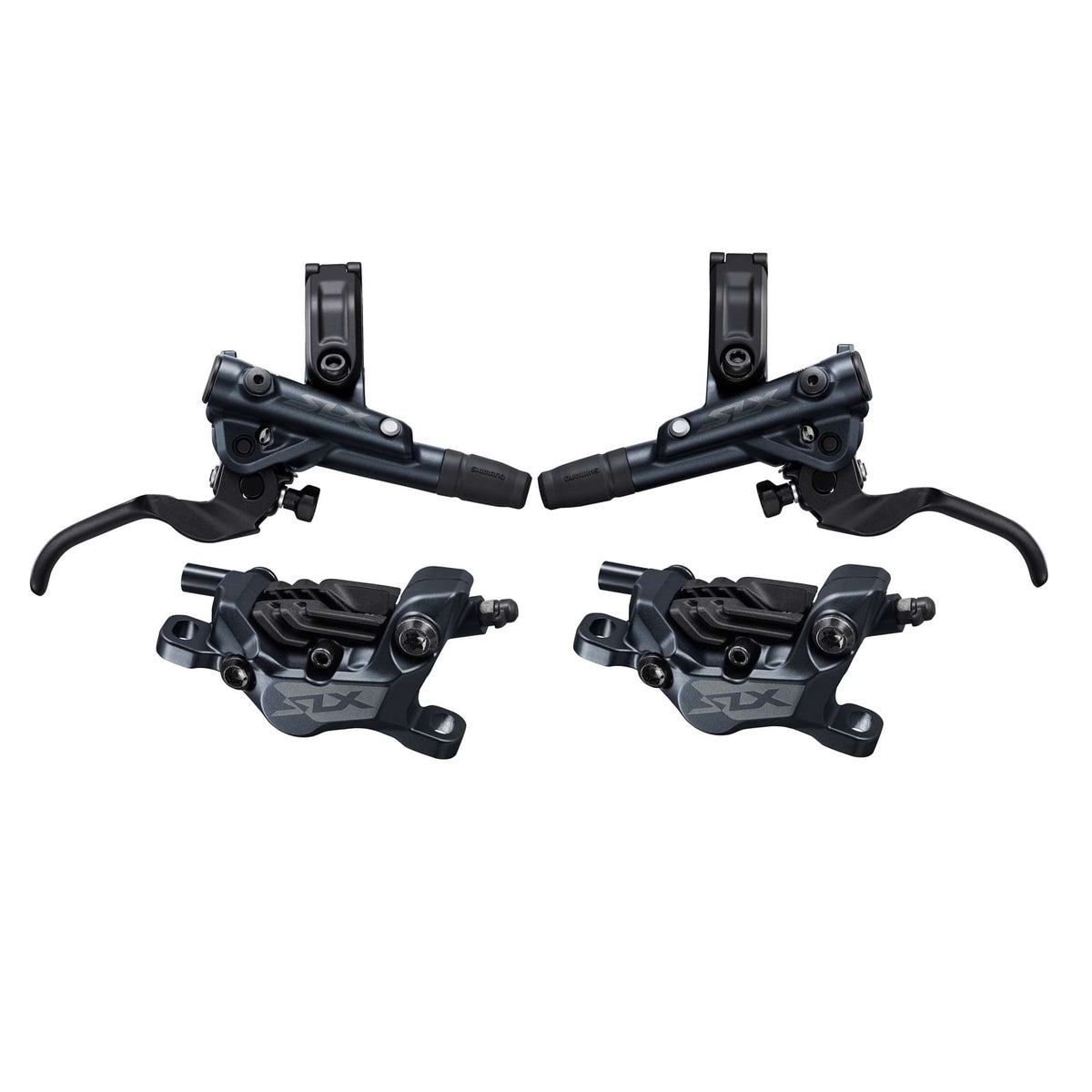 Bremsesæt SHIMANO SLX M7120 4 Stempler J-KIT Uden Skive Ventilerede Bremseklodser