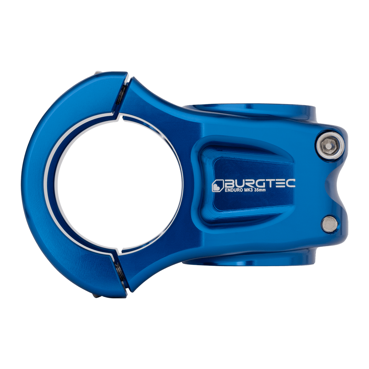 Pipă BURGTEC ENDURO MK3 albastră — vedere din profil