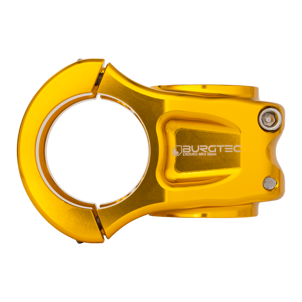 BURGTEC ENDURO MK3 stūres iznesums zelta krāsā — sānskats