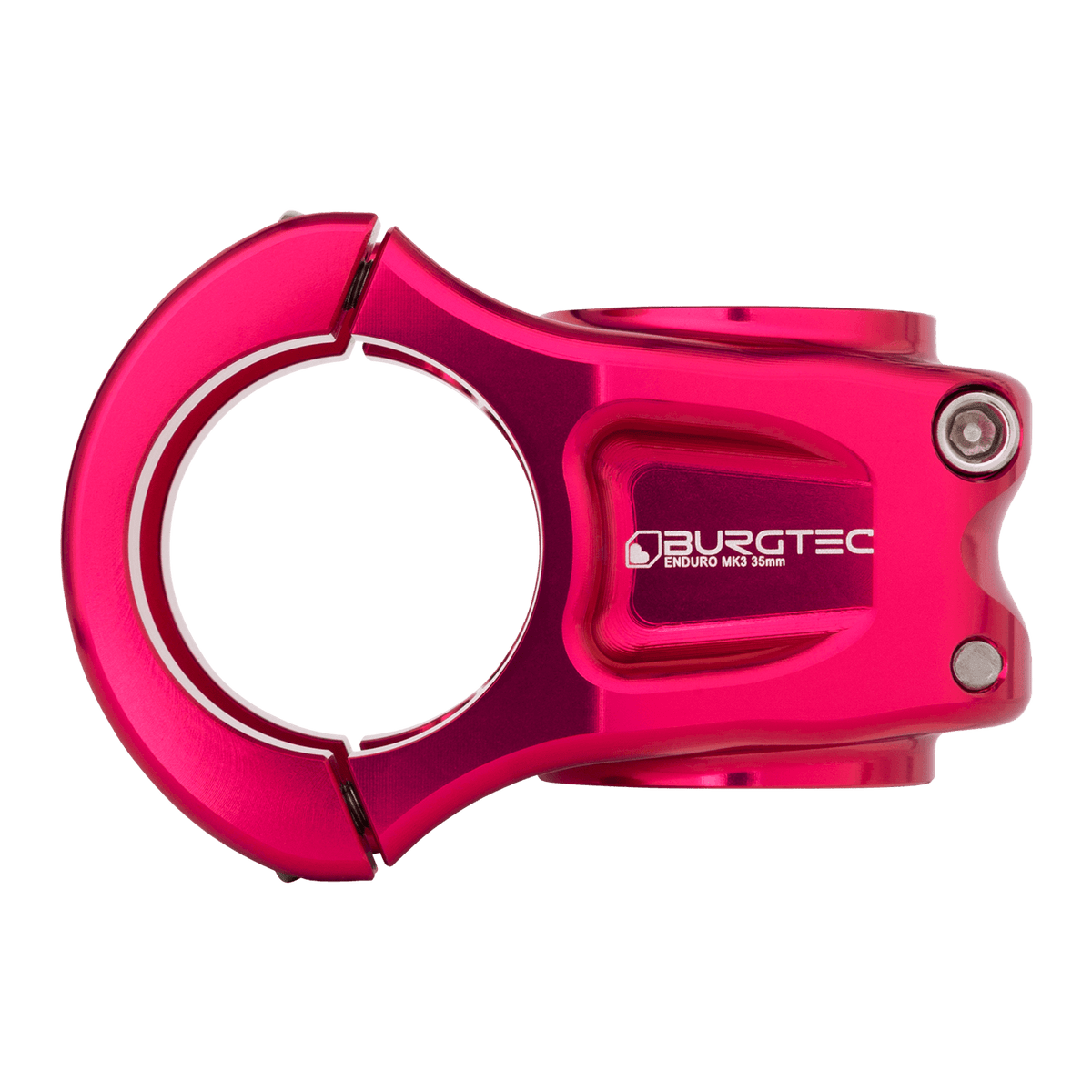 Pipă BURGTEC ENDURO MK3 roz — vedere din profil