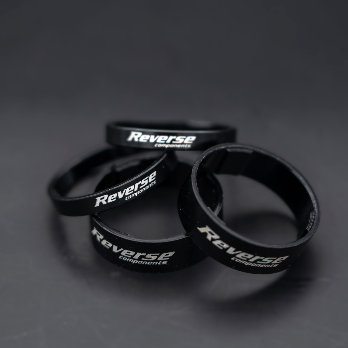 REVERSE COMPONENTS Aluminium Ultra-Light 1"1/8 Black Headset Spacer Kit