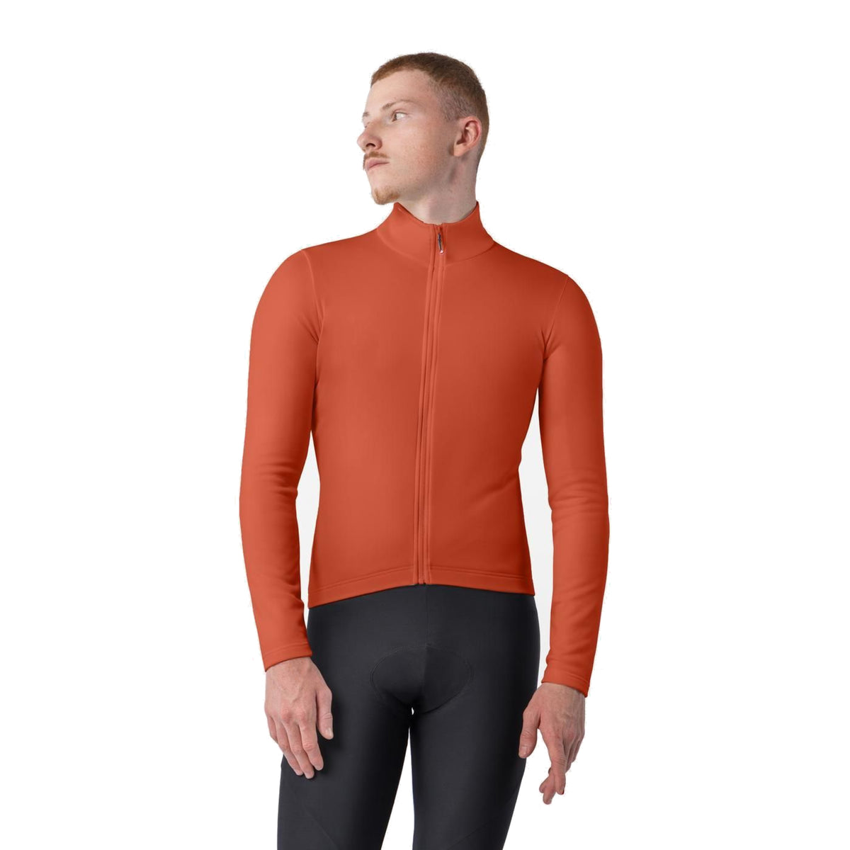 Cyklistický dres CASTELLI COMPETIZIONE THERMAL s dlouhým rukávem, paprikový