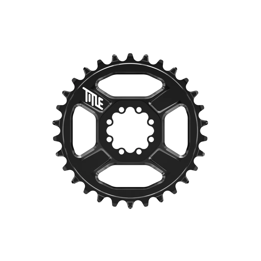 TITLE CR1 12S SHIMANO DM 8-Bolt Chainring Black