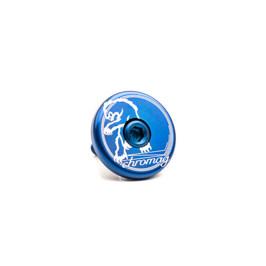 Dop CHROMAG 1"1/8 Alu Blauw