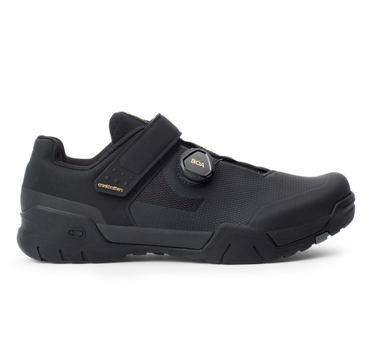 Chaussures VTT CRANKBROTHERS MALLET E-BOA Noir/Or — profil extérieur