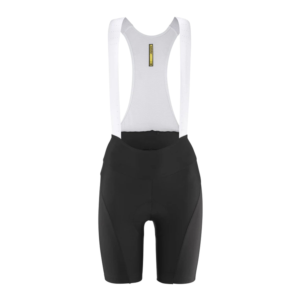 MAVIC AKSIUM women's black bib shorts — white background, 2000 x 2000