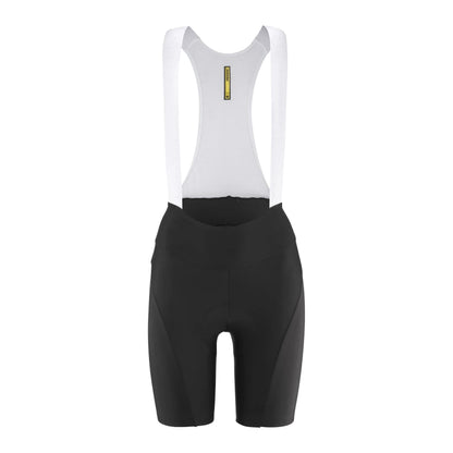 MAVIC AKSIUM women's black bib shorts — white background, 2000 x 2000