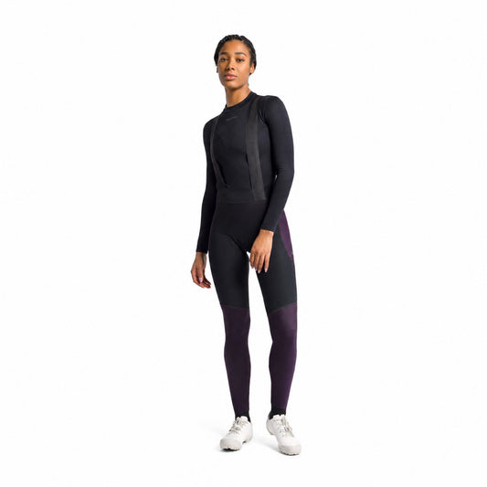 SPORTFUL SUPERGIARA 2 Women's Full-Length Bib Tights Purple/Black — white background, 2000 x 2000