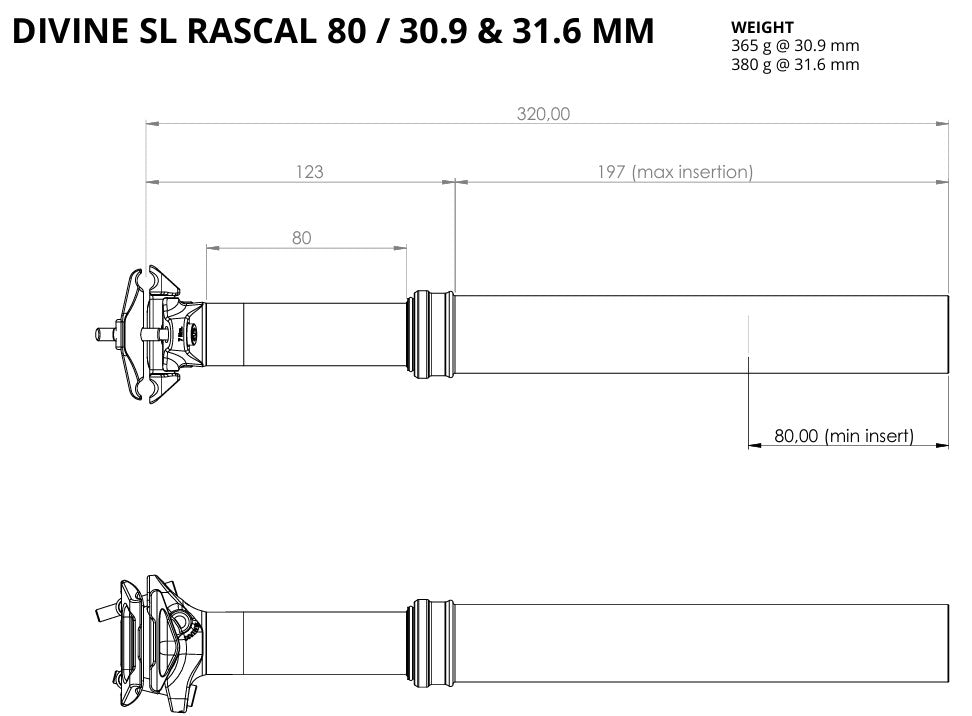 BIKEYOKE DIVINE SL RASCAL Dropper Seatpost
