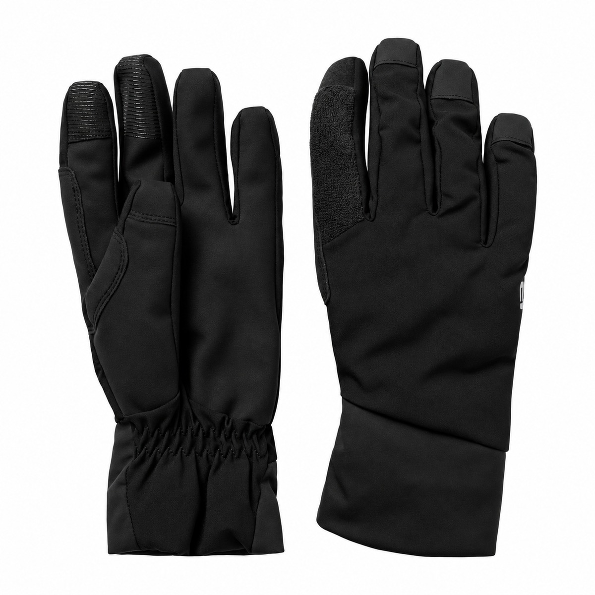 Sorte ENDURA LOOP WATERPROOF-handsker på hvid baggrund
