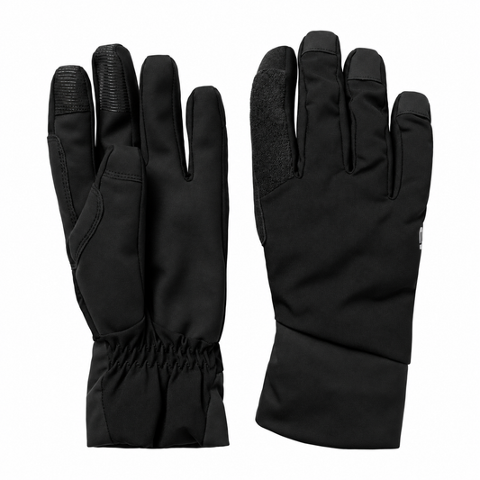 Sorte ENDURA LOOP WATERPROOF-handsker på hvid baggrund