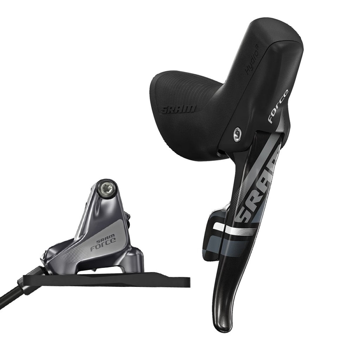 Højre greb og bageste bremsekaliber SRAM FORCE 22 11V Flat Mount uden skive