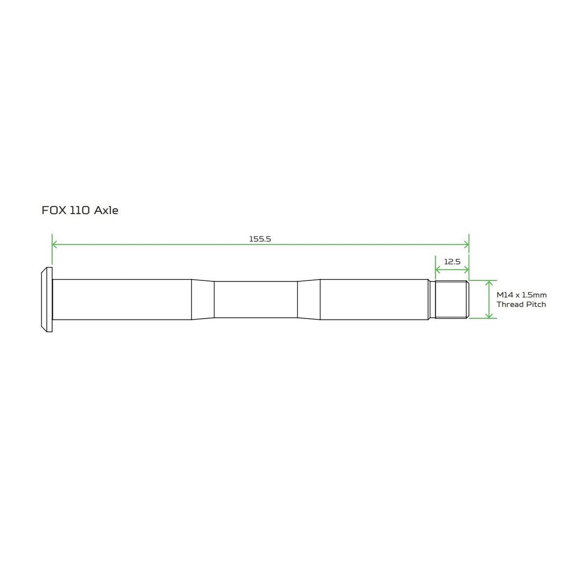 HOPE Front Wheel Axle for FOX 36/38 Fork Orange