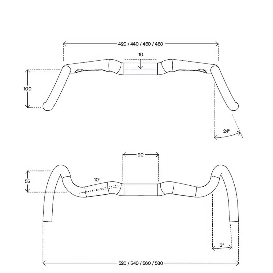 DEDA GERA ALU 24° POB Finish Handlebar