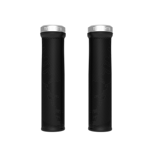 Manșoane Title MTB FORM Lock-On XL Negru cu colier cromat - pereche vedere din față