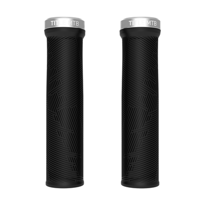 Grips Title MTB FORM Lock-On XL Melns ar hromētu savilcēju - pāris no priekšas