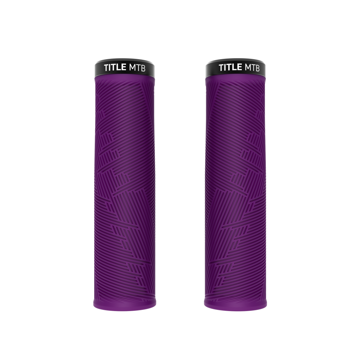 Title MTB FORM Lock-On XL Purple Grips - pair front view