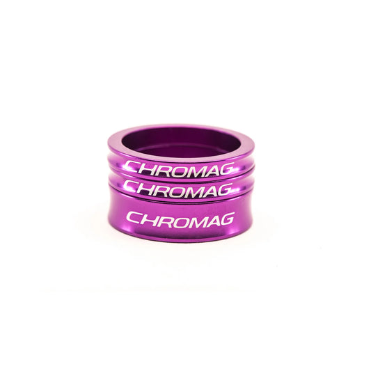 Afstandsskivesæt til Styrerør CHROMAG 1"1/8 Alu Violet