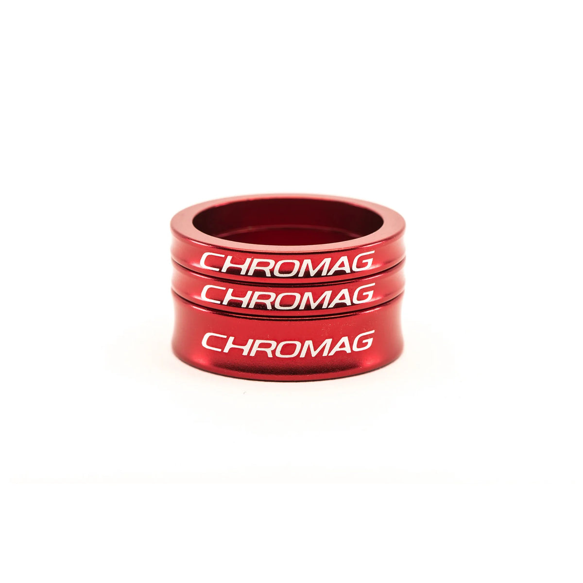 Sæt med styreafstandsstykker CHROMAG 1"1/8 Rød