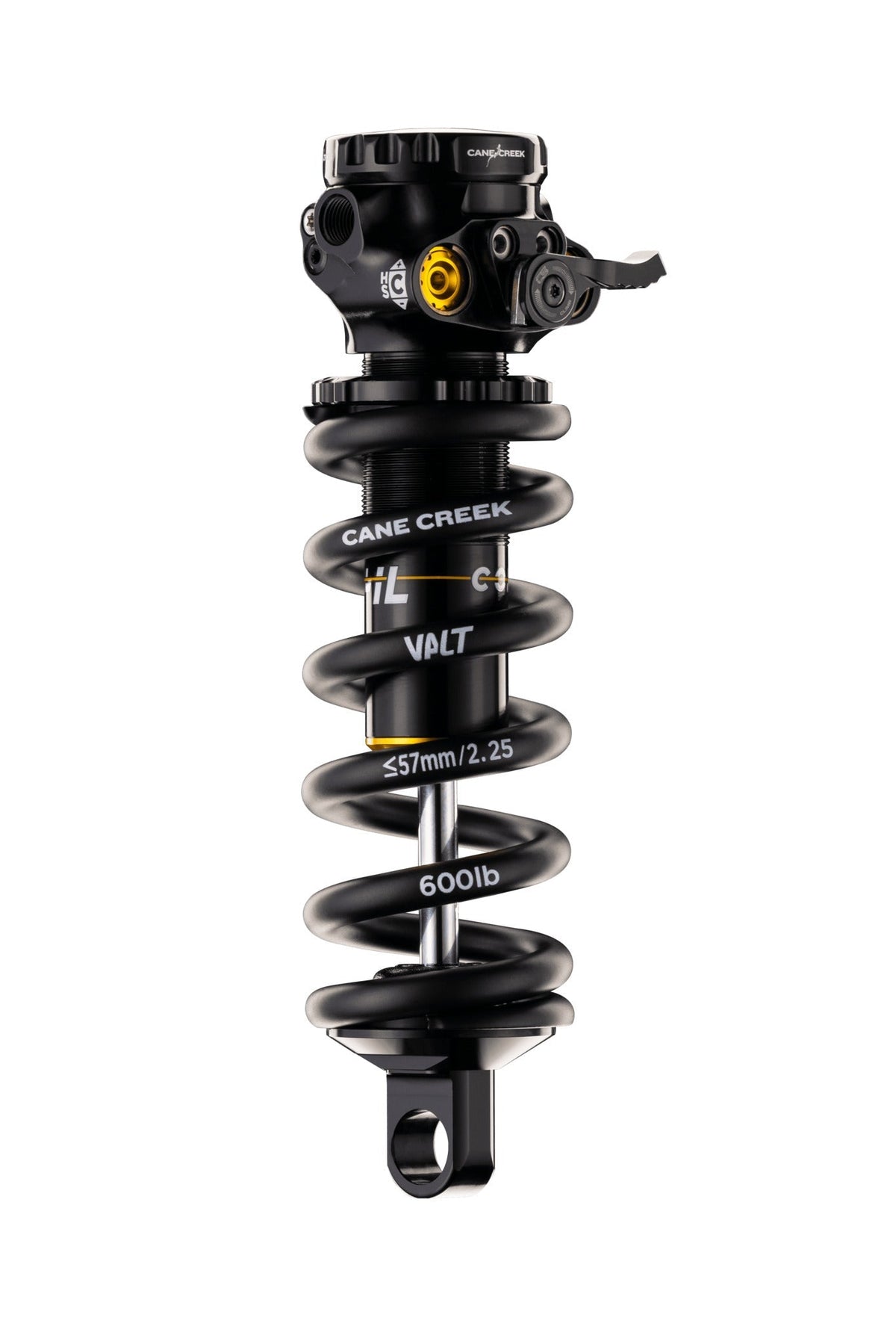 Tlumič CANE CREEK Coil IL Trunnion – pohled na namontovaný tlumič