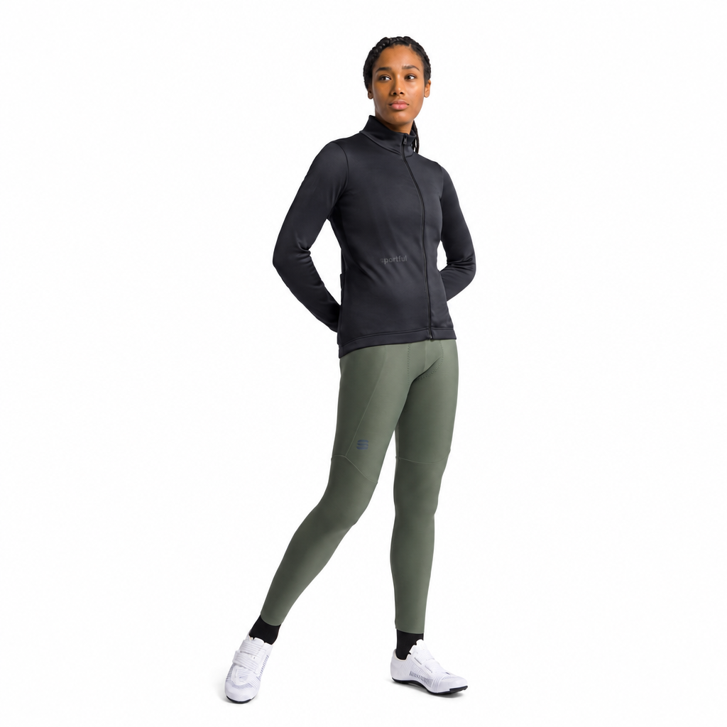 Veste SPORTFUL CLASSIC 2 Femme Noir, vue en pied sur fond blanc