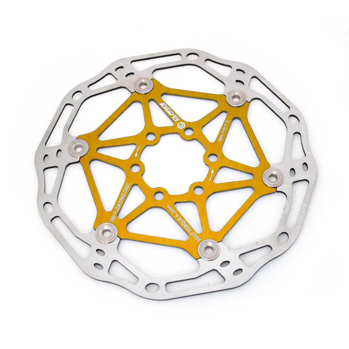 CLARKS 6-Bolt Floating Disc Gold