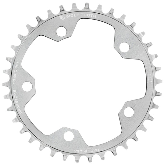 Tarcza Mono WOLF TOOTH DROP-STOP B GRAVEL/CX 110mm Raw Silver