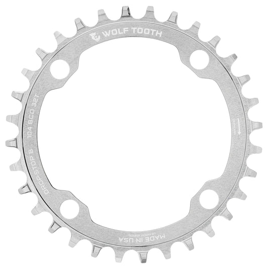 Tarcza Mono WOLF TOOTH DROP-STOP B 104mm Raw Silver