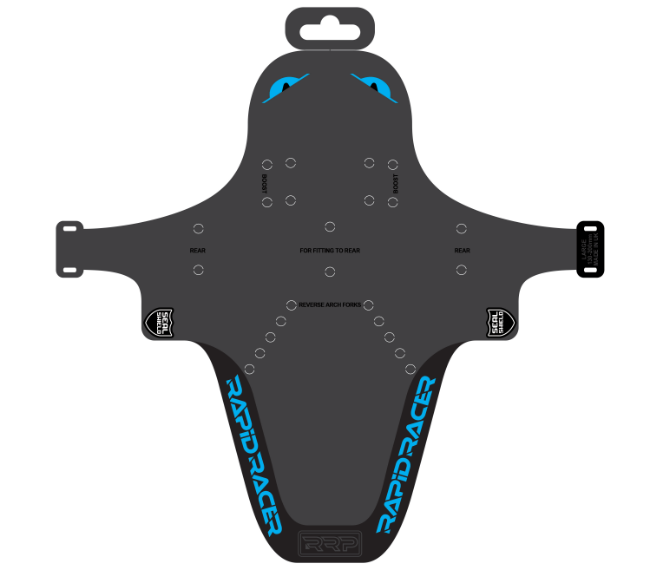 RRP EnduroGuard Standard Mudguard (80 to 120mm fork) Black/Sky Blue