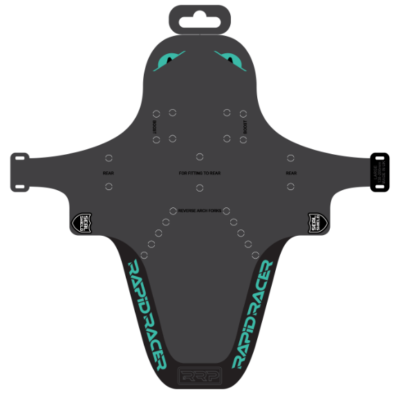 RRP EnduroGuard Standard Mudguard (80 to 120mm fork) Black/Turquoise
