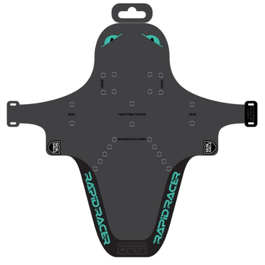 RRP EnduroGuard Standard -lokasuoja (haarukka 80–120 mm) musta/turkoosi