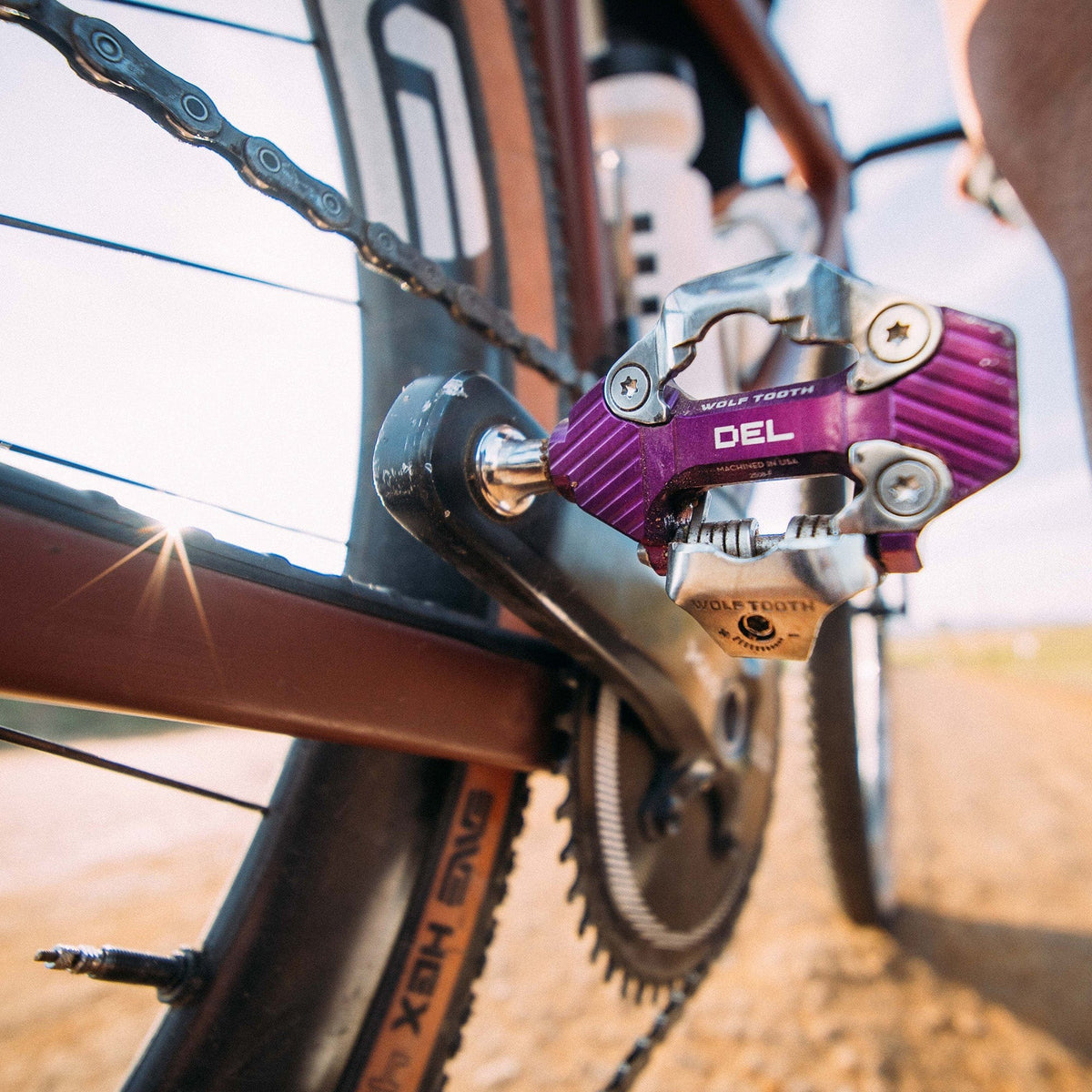 Πεντάλ WOLF TOOTH DEL GRAVEL RACE Clipless Μωβ