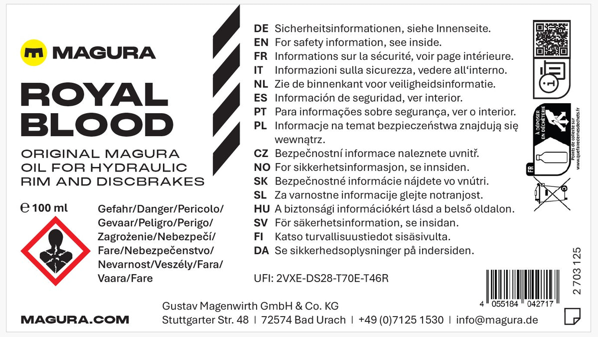 Ορυκτό Υγρό Φρένων MAGURA ROYAL BLOOD (100 ml)