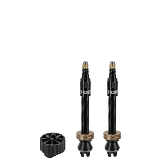 Lot van 2 Tubeless Ventielen TOPEAK TURBOFLOW Zwart