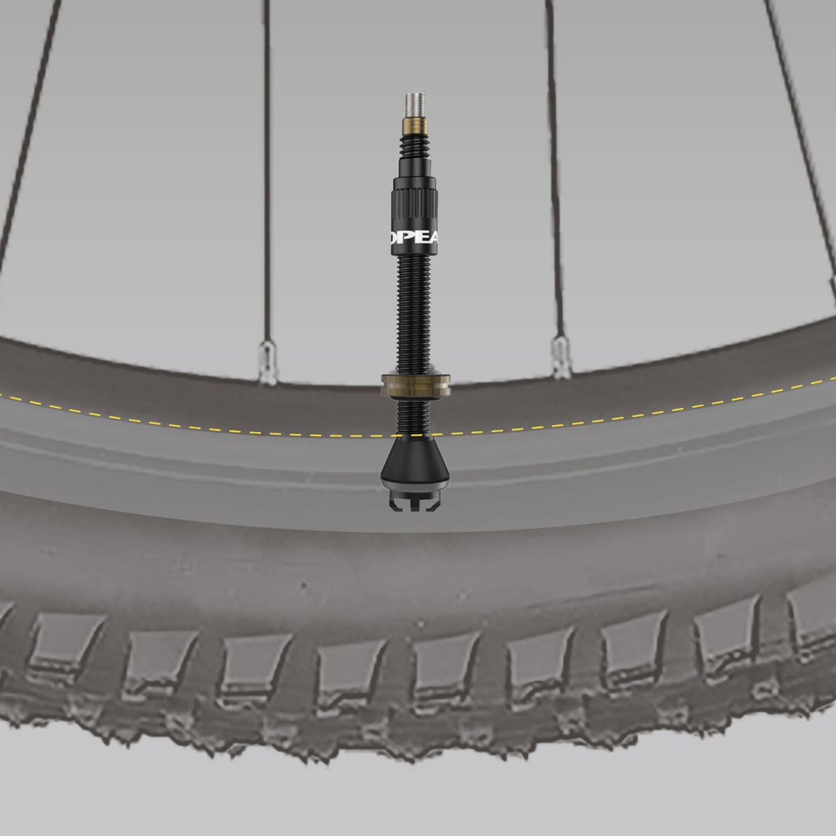 Sada 2 ventilů Tubeless TOPEAK TURBOFLOW Černá