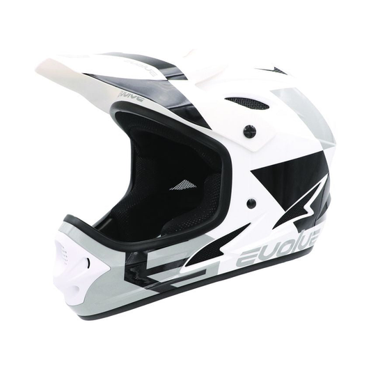 Kaciga EVOLVE Storm Junior sjajno bijelo-crna