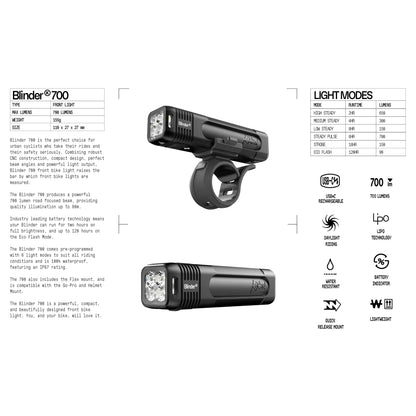 Predné svetlo KNOG BLINDER PRO 700