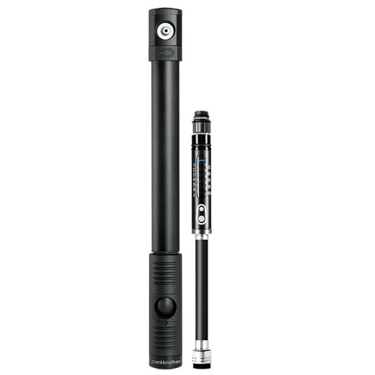 CRANKBROTHERS KLIC HP-håndpumpe med manometer, Midnight Edition