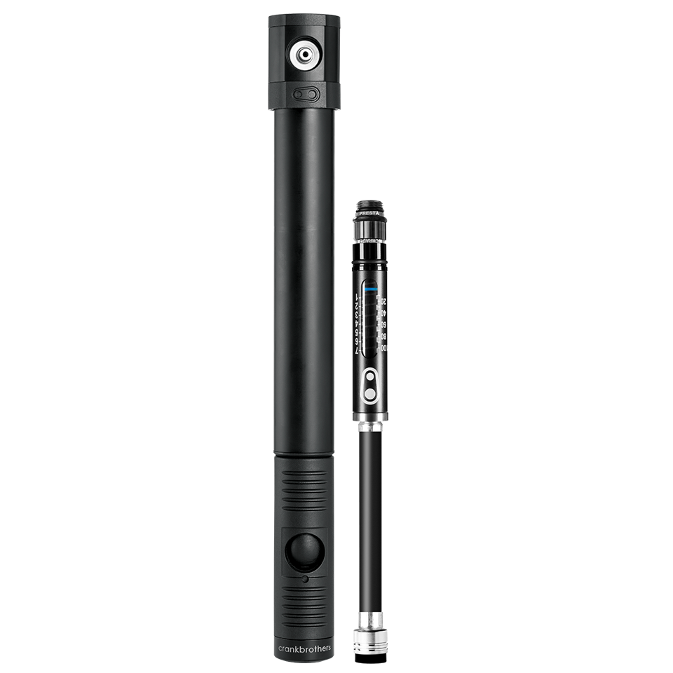 CRANKBROTHERS KLIC HV-håndpumpe med manometer, Midnight Edition
