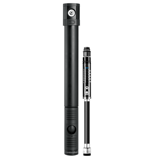 CRANKBROTHERS KLIC HV-håndpumpe med manometer, Midnight Edition